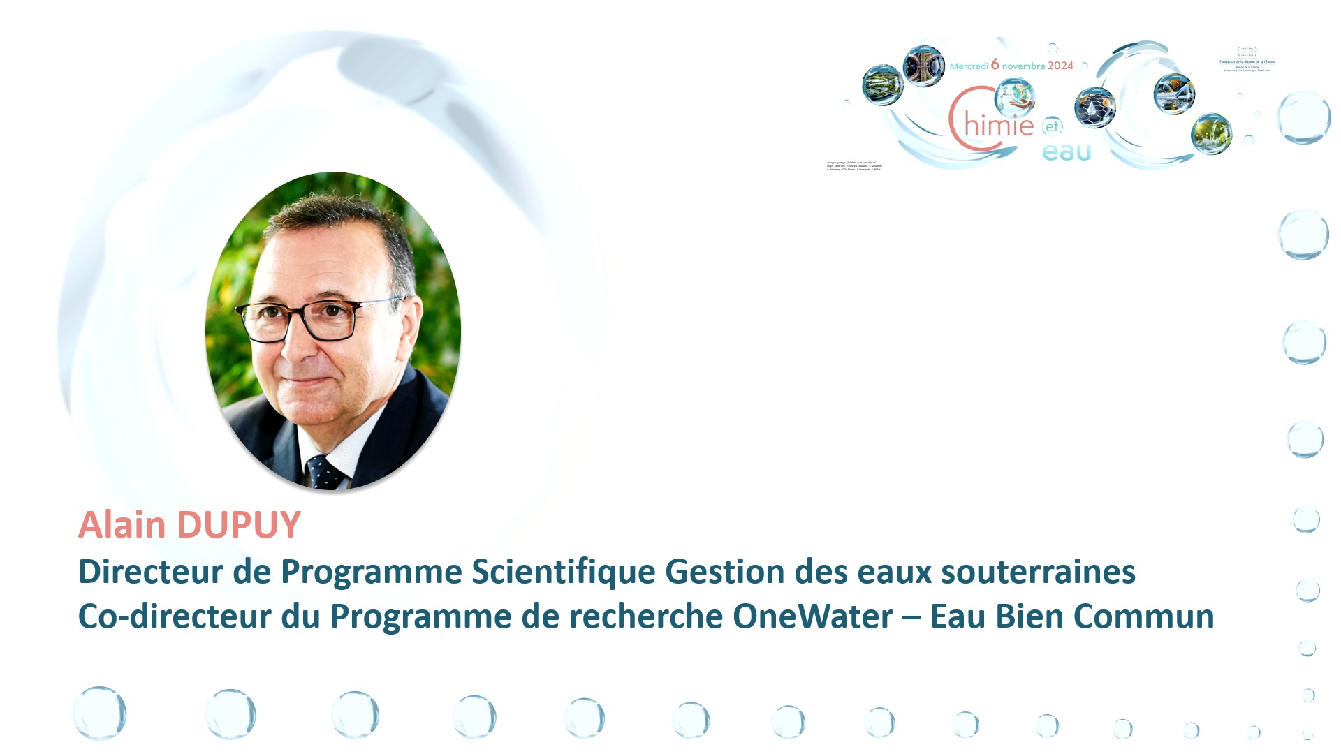 Chimie et eaux souterraines