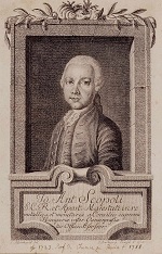Portrait de G. Scopoli, gravure sur cuivre