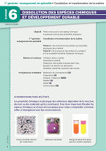 Dissolution des espèces chimiques et développement durable