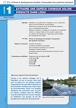 Extraire une espèce chimique solide dissoute dans l'eau