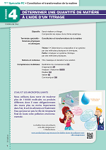 Déterminer une quantité de matière à l'aide d'un titrage