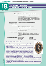 Équilibre chimique et quotient de réaction