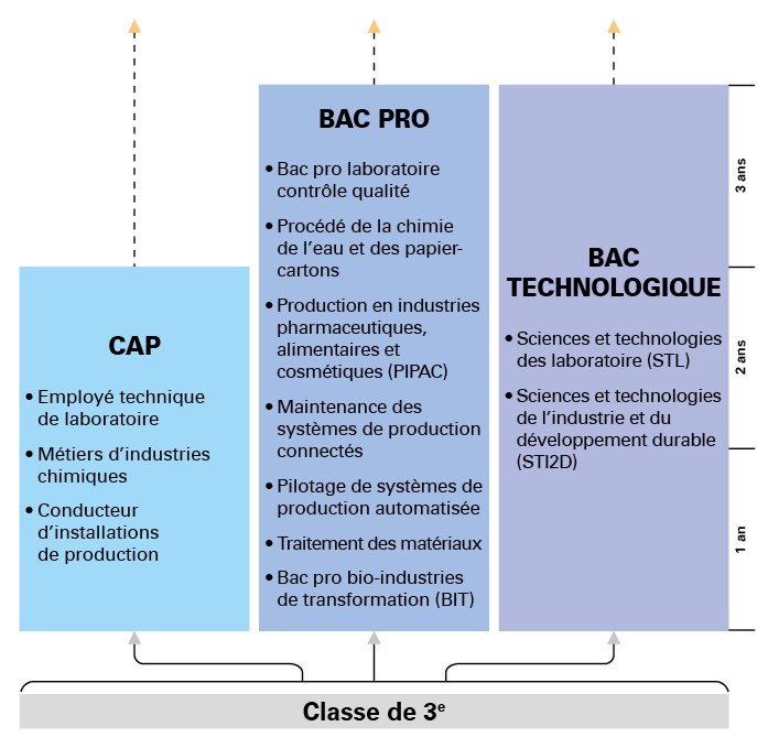 Parcours de formation : BAC Pro / BAC général ou technologique